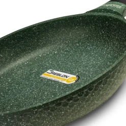 KönigHOFFER GREEN HUSK Patelnia granitowa 24 cm + pokrywka szklana TADAR / indukcja