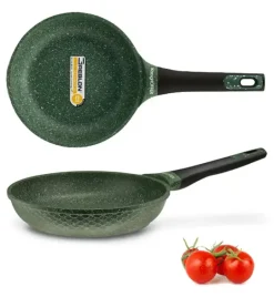KönigHOFFER GREEN HUSK Patelnia granitowa 20 cm / indukcja / powłoka GREBLON C3 Granite