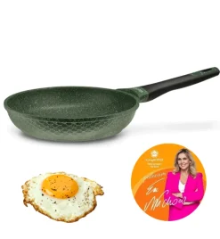 KönigHOFFER GREEN HUSK Patelnia granitowa 24 cm + pokrywka uniwersalna TADAR / indukcja