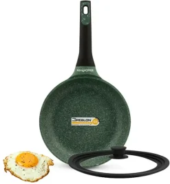 KönigHOFFER GREEN HUSK Patelnia granitowa 24 cm + pokrywka uniwersalna TADAR / indukcja