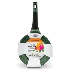 KönigHOFFER GREEN HUSK Patelnia granitowa 20 cm + pokrywka szklana TADAR / indukcja