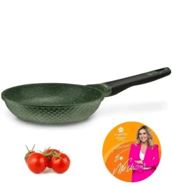 KönigHOFFER GREEN HUSK Patelnia granitowa 20 cm + pokrywka szklana TADAR / indukcja