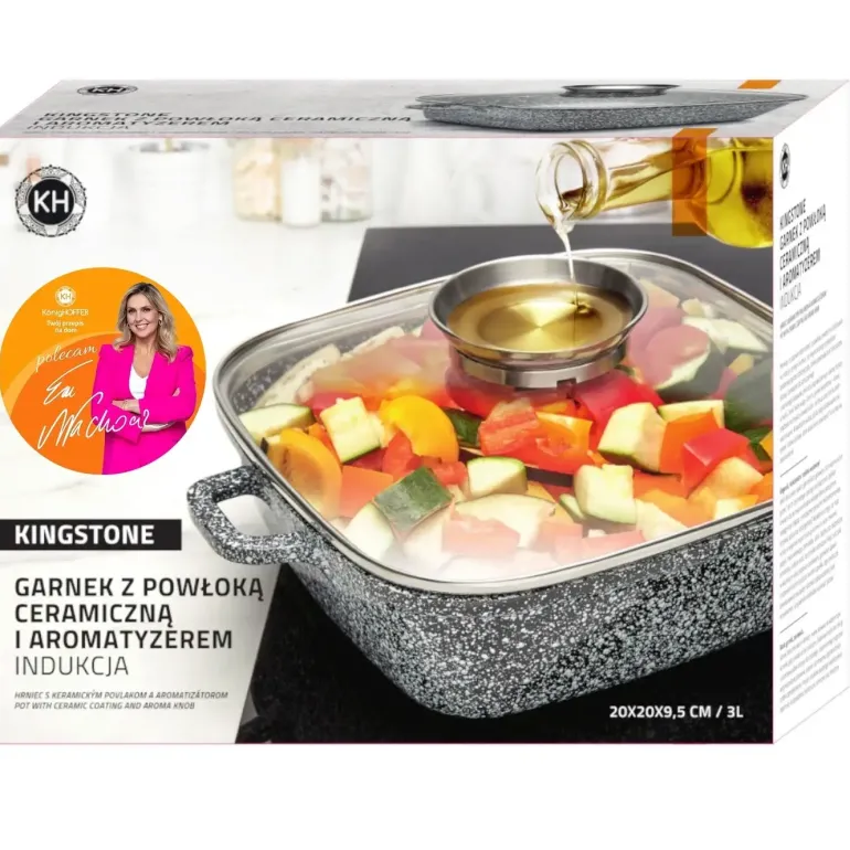 KÖNIGHOFFER KINGSTONE Garnek ceramiczny z aromatyzerem 3,0 L / indukcja