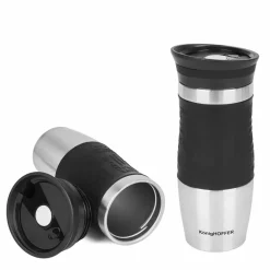 KönigHOFFER LOARA Kubek termiczny 400 ml czarny / stal nierdzewna