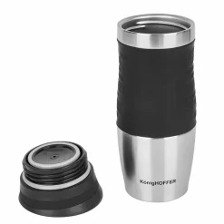KönigHOFFER LOARA Kubek termiczny 400 ml czarny / stal nierdzewna