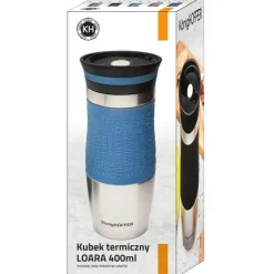 KönigHOFFER LOARA Kubek termiczny 400 ml czarny / stal nierdzewna