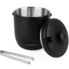 KönigHOFFER ORIS BLACK Wiaderko do lodu 2,8 L ze szczypcami / stal nierdzewna