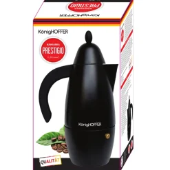KÖNIGHOFFER PRESTIGIO BLACK Kawiarka do espresso 300 ml / 6 filiżanek / aluminium