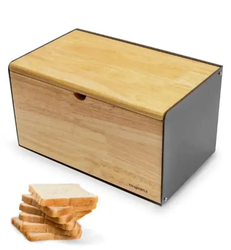 KÖNIGHOFFER VITRUM Chlebak z deską 35,5 cm / 2w1 / drewno bambusowe