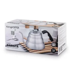 KONIGHOFFER BARISTA CZAJNIK KONEWKA 1 L SREBRNY Z TERMOMETREM