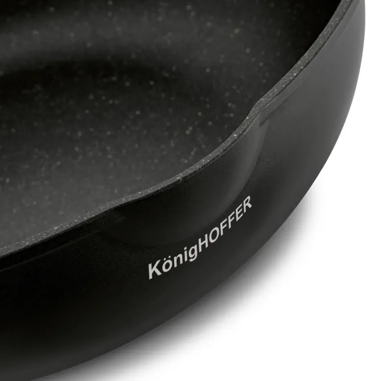 KONIGHOFFER BLACK ROSE PATELNIA WOK 30 CM Z POKRYWKĄ / INDUKCJA