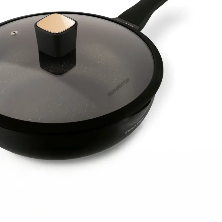 KONIGHOFFER BLACK ROSE PATELNIA WOK 30 CM Z POKRYWKĄ / INDUKCJA