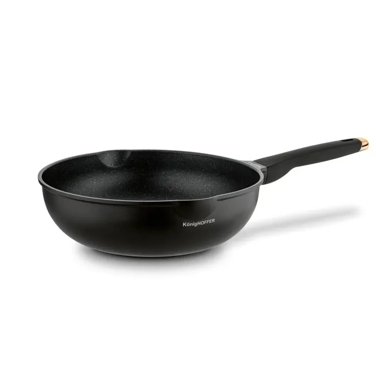 KONIGHOFFER BLACK ROSE PATELNIA WOK 30 CM Z POKRYWKĄ / INDUKCJA