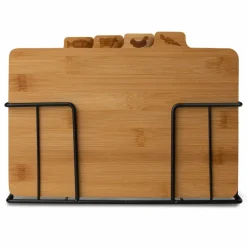 KONIGHOFFER CEDAR Zestaw 4 desek do krojenia ze stojakiem 29x21x7 cm / drewno bambusowe