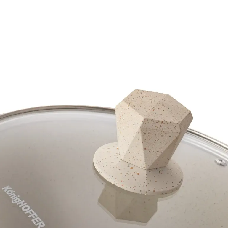 KONIGHOFFER CORTE Zestaw garnków z pokrywkami 8 elementów / aluminium / indukcja / powłoka non-stick