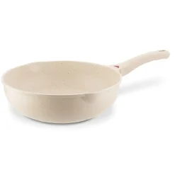 KONIGHOFFER CREAMY MARBLE PATELNIA WOK 30 CM Z POKRYWKĄ / INDUKCJA