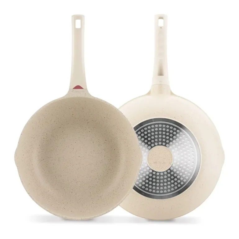 KONIGHOFFER CREAMY MARBLE PATELNIA WOK 30 CM Z POKRYWKĄ / INDUKCJA