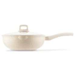 KONIGHOFFER CREAMY MARBLE PATELNIA WOK 30 CM Z POKRYWKĄ / INDUKCJA