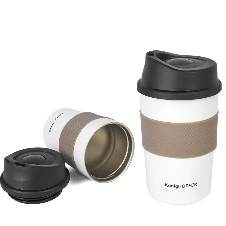 KonigHOFFER ELLIOT Kubek termiczny 330 ml / biały / stal nierdzewna