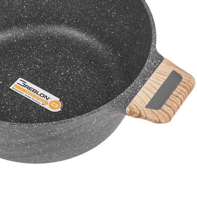 KonigHOFFER FEGATO Garnek granitowy z pokrywką 6,2 L / Greblon C3 Granite