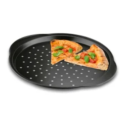 KONIGHOFFER FORMA DO PIZZY BLACK Z UCHWYTAMI 37X33X2CM