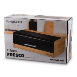KONIGHOFFER FRESCO CHLEBAK CZARNY 36X20X13,5CM BAMBUSOWY