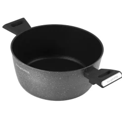 KonigHOFFER GRIGIO Garnek z pokrywką 3,9 l / 24 cm / powłoka marmurowa / indukcja