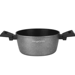 KonigHOFFER GRIGIO Garnek z pokrywką 3,9 l / 24 cm / powłoka marmurowa / indukcja