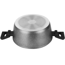 KonigHOFFER GRIGIO Garnek z pokrywką 3,9 l / 24 cm / powłoka marmurowa / indukcja