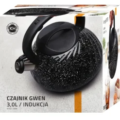 KONIGHOFFER GWEN CZAJNIK TARDYCYJNY 3 L / Z GWIZDKIEM / CZARNY / INDUKCJA