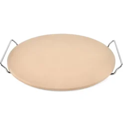 KONIGHOFFER Kamień do pieczenia pizzy 33 cm ze stojakiem + nóż do pizzy / kamień + stal nierdzewna