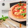 KONIGHOFFER Kamień do pieczenia pizzy 33 cm ze stojakiem / kamień + stal nierdzewna