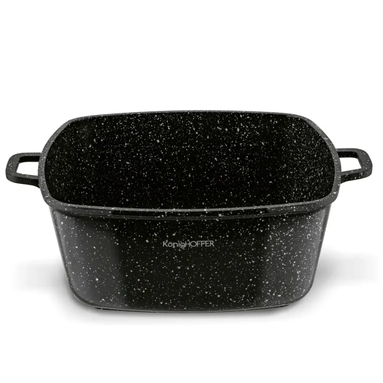 KONIGHOFFER KINGSTONE GARNEK CERAMICZNY 28 CM KWADRATOWY Z AROMATYZEREM I 2 NAKŁADKI