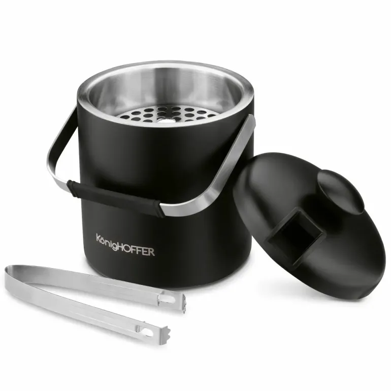 KONIGHOFFER LUGO WIADERKO DO LODU 1,3 L ZE SZCZYPCAMI / CZARNY MAT