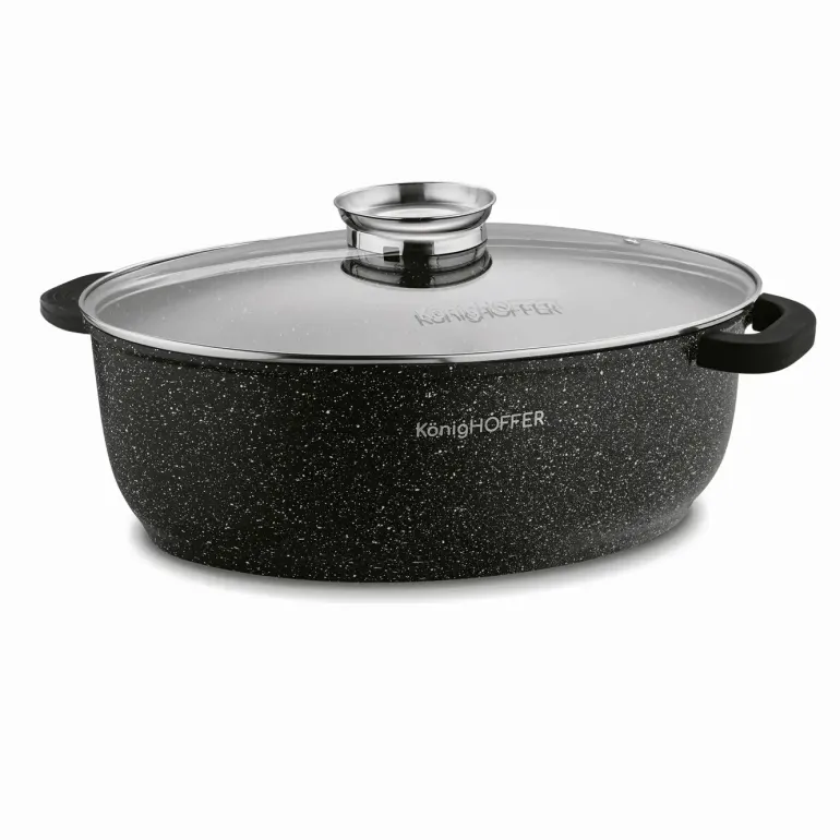 KONIGHOFFER POLLO BRYTFANNA Z AROMATYZEREM 8 L OWALNA / ALUMINIUM