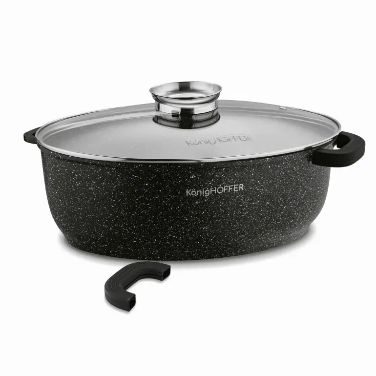KONIGHOFFER POLLO BRYTFANNA Z AROMATYZEREM 8 L OWALNA / ALUMINIUM