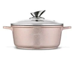 KONIGHOFFER POLLO ROSE GOLD Zestaw garnków z pokrywkami 8 el + 2 nakładki na uchwyty / indukcja