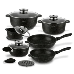 KONIGHOFFER POLLO ZESTAW GARNKÓW 10 EL + 2 NAKŁADKI NA UCHWYTY + 2 PODKŁADKI POD NACZYNIA