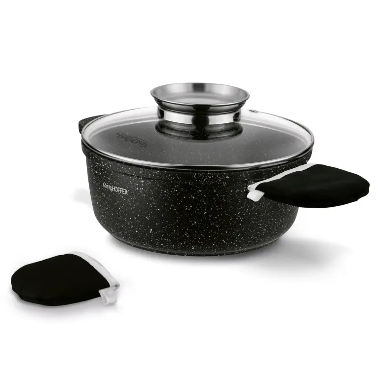 KONIGHOFFER POLLO ZESTAW GARNKÓW 10 EL + 2 NAKŁADKI NA UCHWYTY + 2 PODKŁADKI POD NACZYNIA