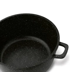 KONIGHOFFER POLLO Zestaw garnków z pokrywkami 8 el + 2 nakładki na uchwyty / indukcja / szary nakrapiany