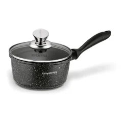 KONIGHOFFER POLLO Zestaw garnków z pokrywkami 8 el + 2 nakładki na uchwyty / indukcja / szary nakrapiany