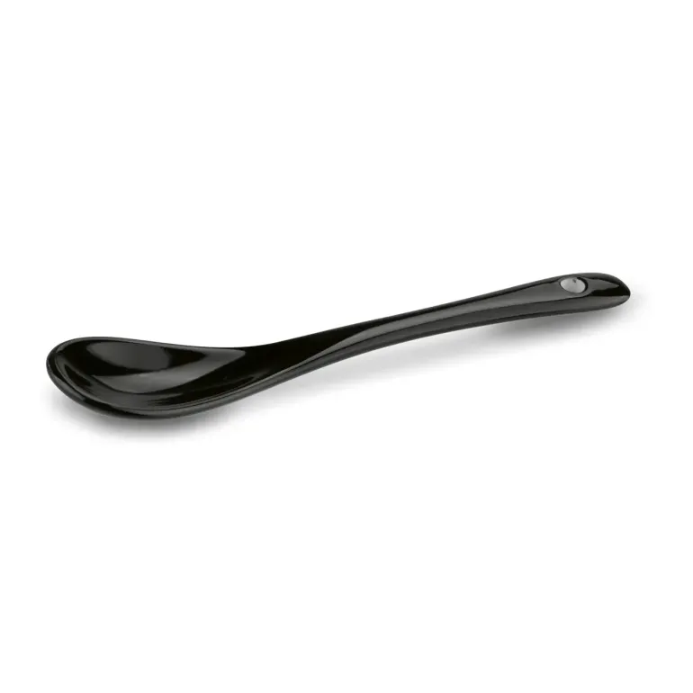 KONIGHOFFER Porcelanowa cukiernica 350 ml z bambusową pokrywką + łyżeczka / czarna