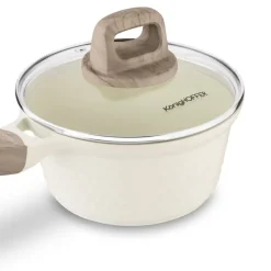 KONIGHOFFER ROSTI RONDEL 1,7 L Z POKRYWKĄ 18 CM KREMOWY / INDUKCJA