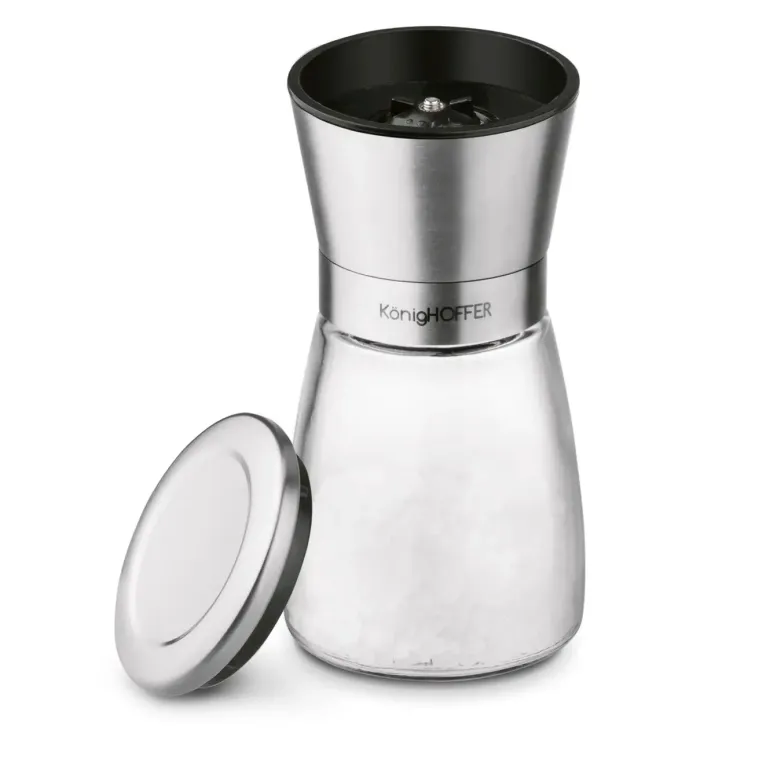 KONIGHOFFER THOR ZESTAW MŁYNKÓW RĘCZNYCH DO SOLI I PIEPRZU 170 ML SREBRNE