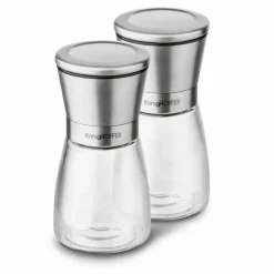 KONIGHOFFER THOR ZESTAW MŁYNKÓW RĘCZNYCH DO SOLI I PIEPRZU 170 ML SREBRNE