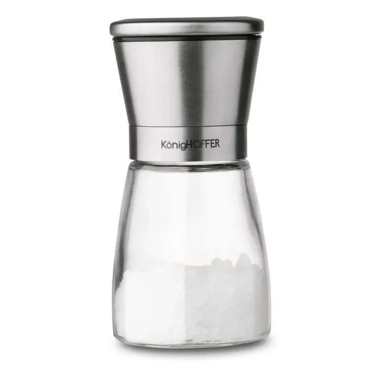 KONIGHOFFER THOR ZESTAW MŁYNKÓW RĘCZNYCH DO SOLI I PIEPRZU 170 ML SREBRNE