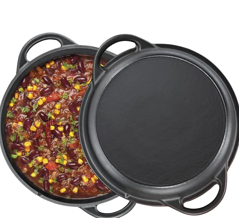 KUCHENPROFI BBQ Garnek żeliwny z pokrywką 2w1 / 5,7 l / FreeForm