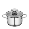 KUCHENPROFI Mini garnek 0,65 l z pokrywką ⌀ 12 cm / stal nierdzewna / FreeForm