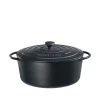 KUCHENPROFI Owalny garnek żeliwny z pokrywką PROVENCE / 12,5 L / czarny / FreeForm