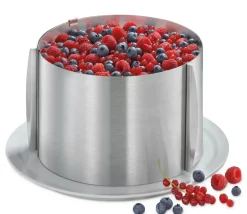 KUCHENPROFI Regulowana obręcz do ciast ⌀ 16-30 cm wysoka / stal nierdzewna